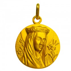 medaille bapteme vierge a la couronne or