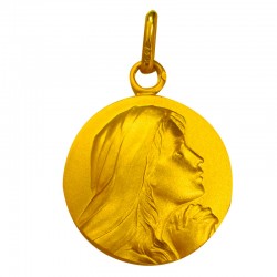 medaille bapteme vierge en priere or 