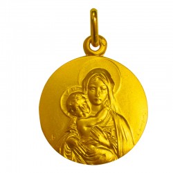 medaille bapteme vierge et enfant face or 