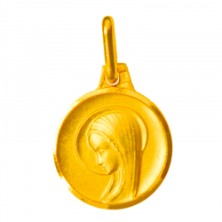 medaille bapteme vierge esperance or 