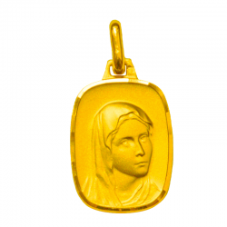 medaille bapteme vierge aux apparitions or