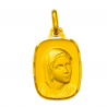 medaille bapteme vierge aux apparitions or