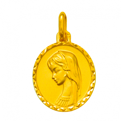 medaille bapteme vierge amour or 