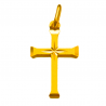 pendentif bapteme croix rosace or 