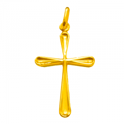 pendentif bapteme croix stylisee or 