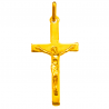 pendentif bapteme croix crucifix or 