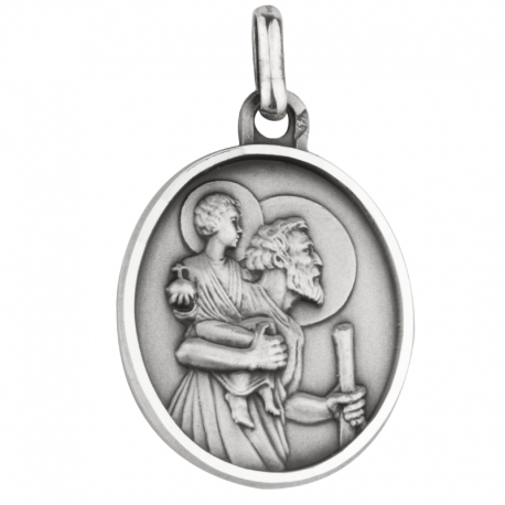 medaille bapteme saint christophe au ciel argent