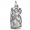 medaille bapteme saint christophe en priere argent