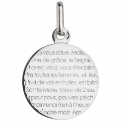 medaille bapteme je vous salue argent