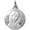 medaille bapteme vierge byzance argent