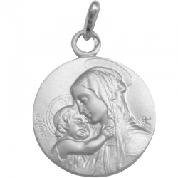 medaille bapteme vierge enfant botticelli argent 