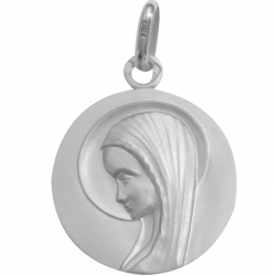 medaille bapteme vierge esperance argent