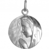 medaille bapteme vierge en adoration argent