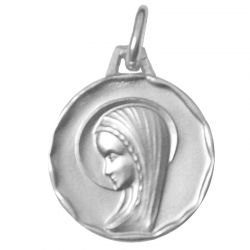 medaille bapteme vierge presente argent