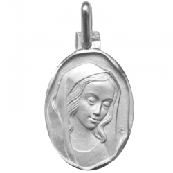 medaille bapteme vierge douce argent