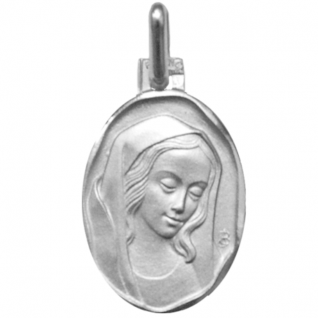 medaille bapteme vierge douce argent