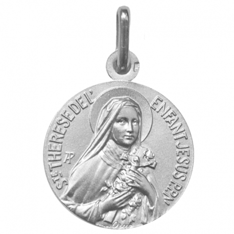 medaille bapteme sainte therese argent