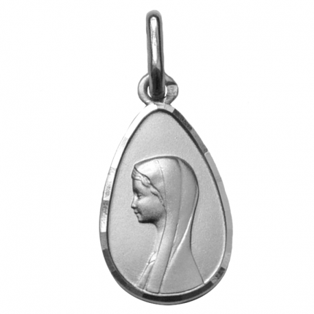 medaille bapteme vierge jeune argent