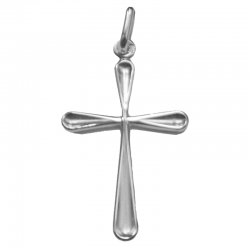 pendentif croix stylisee argent