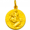 medaille bapteme saint christophe conducteur or 