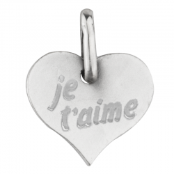 pendentif petit coeur je t aime argent