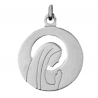 medaille bapteme vierge humble argent