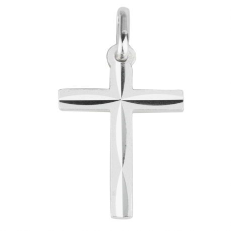 pendentif croix lisere argent