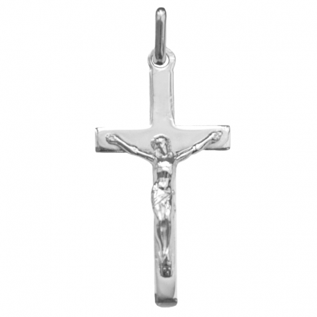 pendentif bapteme christ en croix argent