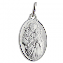 medaille bapteme glorieux saint joseph argent