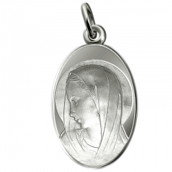 medaille bapteme vierge pure argent