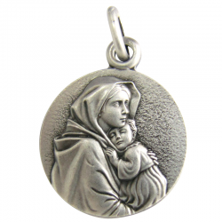 medaille bapteme vierge ferruzi argent