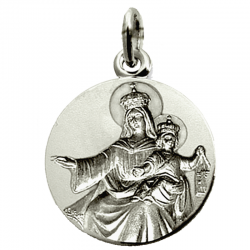 medaille bapteme notre dame scapulaire argent