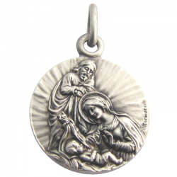 medaille bapteme nativite argent 