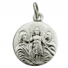 medaille bapteme sainte famille en gloire argent