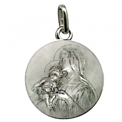 medaille bapteme vierge admirable argent