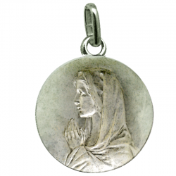 medaille bapteme vierge annonciation argent