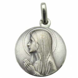 medaille bapteme ave maria argent