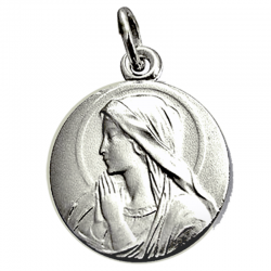 medaille bapteme vierge suppliante argent