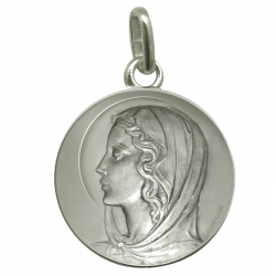 medaille bapteme vierge contaux argent