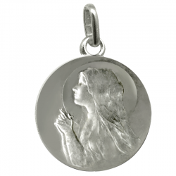 medaille bapteme vierge implorant argent