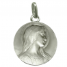 medaille bapteme rosa mystica argent