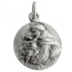 medaille bapteme saint antoine attendri argent