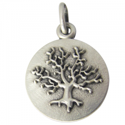 medaille bapteme arbre de vie argent 