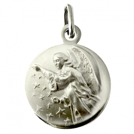 medaille bapteme ange semeur etoiles argent