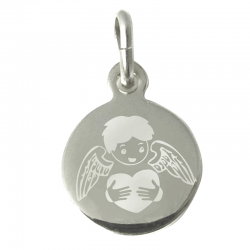 medaille bapteme ange cadeau argent