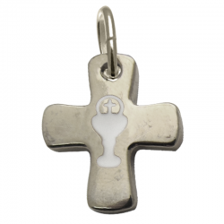 pendentif bapteme croix calice argent 