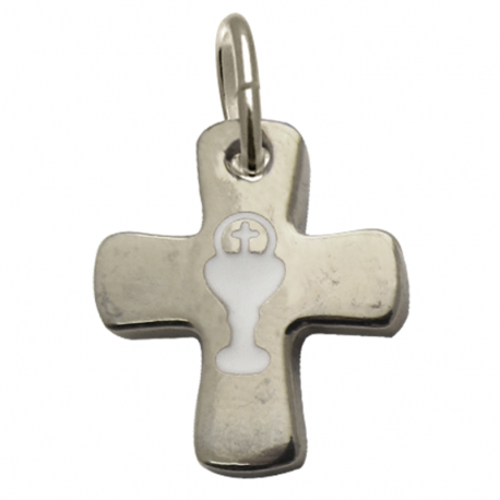 pendentif bapteme croix calice argent 