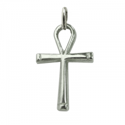 pendentif bapteme croix ansee argent