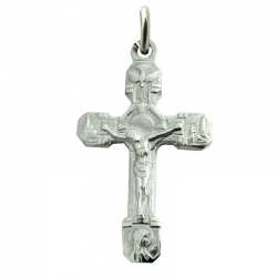 pendentif bapteme croix symboles argent