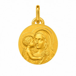 Médaille Vierge mère (plaqué or)